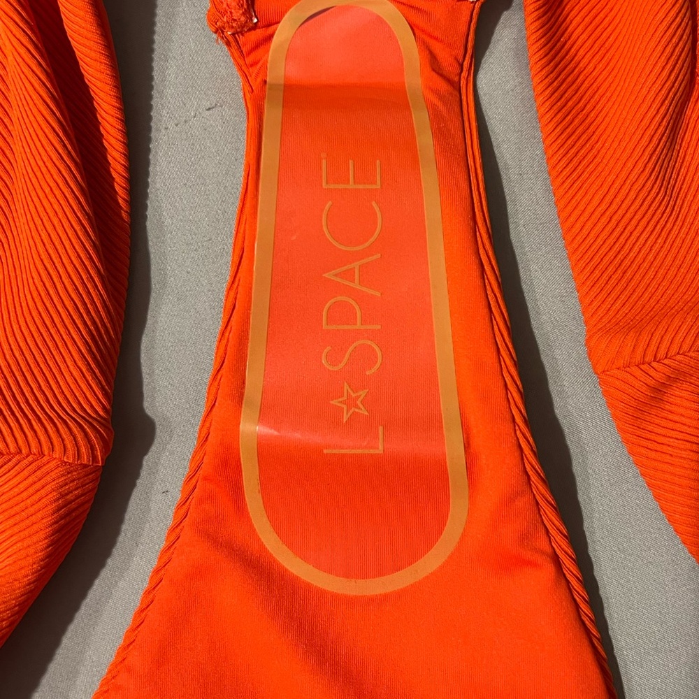 L*SPACE Jasper Top & Rocky Classic Bottoms Bikini Set Pimento Orange Red LARGE - Picture 8 of 12